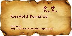 Kornfeld Kornélia névjegykártya