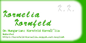 kornelia kornfeld business card